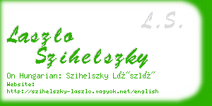 laszlo szihelszky business card